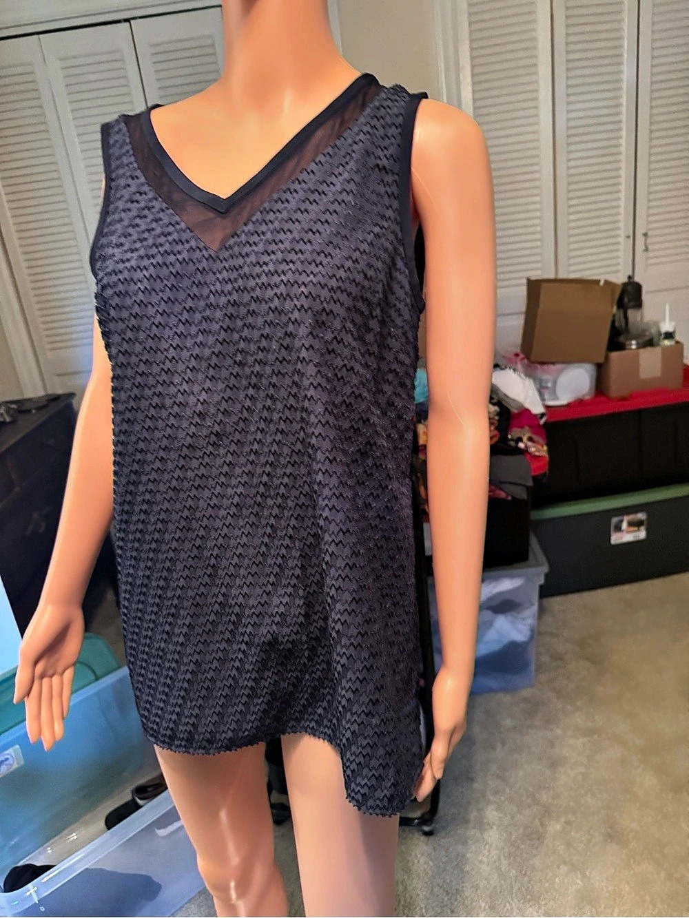 St. John Geometric Tunic in Blue Small Like New